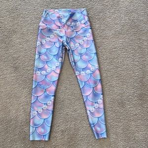 Pineapple clothing leggings mermaid sz 2/4 S